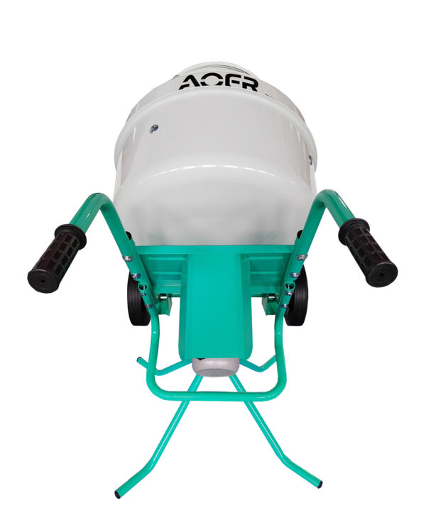 green frame of trolley household concrete mixer