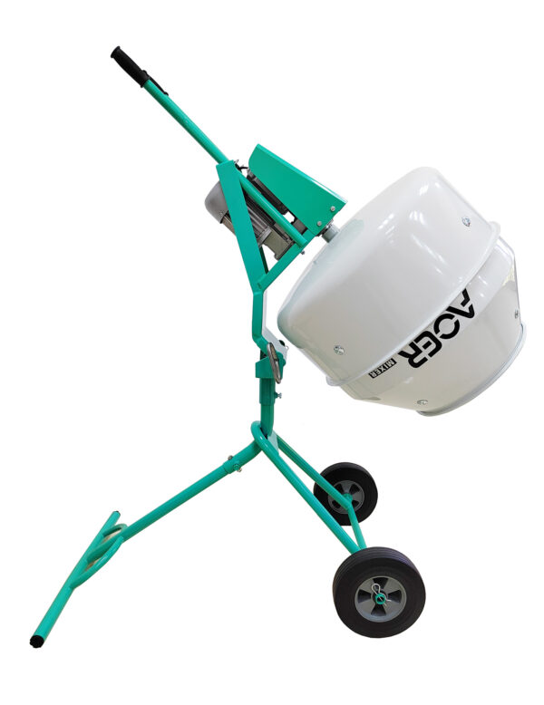 light grey-green color trolley and stand type concrete mixe